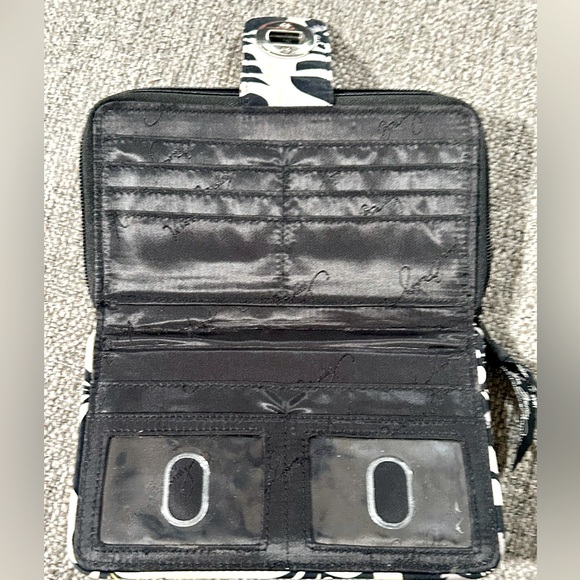 Vera Bradley Turnlock Cotton Wallet. Floral Design. Checkbook, Card, Cash, Coin - Picture 2 of 4